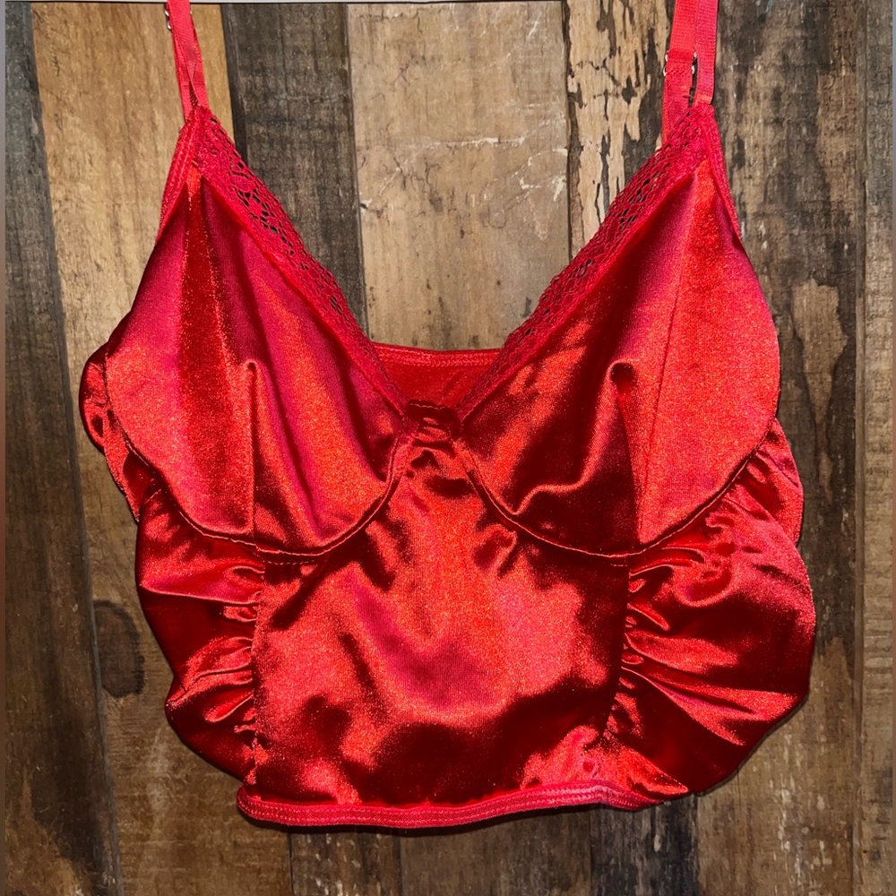 Red Satin Women's Camisole